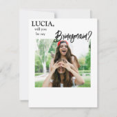 Foto Bridesmaid proposal Kaart Sjabloon (Voorkant)