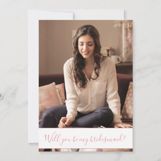Foto Bridesmaid-voorstel Kaart (Voorkant)