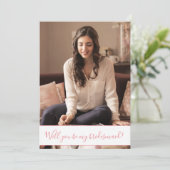Foto Bridesmaid-voorstel Kaart (Staand voorkant)