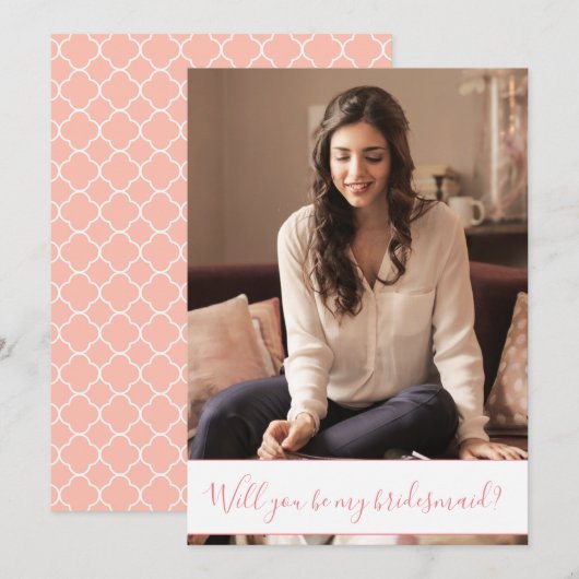 Foto Bridesmaid-voorstel Kaart (Voorkant / Achterkant)
