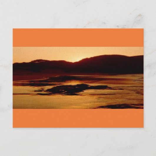 Foto Briefkaart 14 African Beach Sunset Gold (Voorkant)