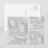 Foto briefkaart | Collage sjabloon voor drie afbee (Voorkant / Achterkant)