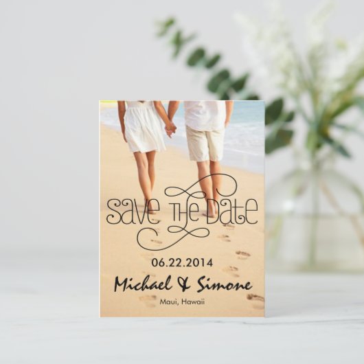 Foto: Briefkaart Datum opslaan (Staand voorkant)