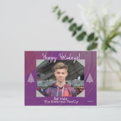 Foto Briefkaart met Paarse achtergrond (Staand voorkant)