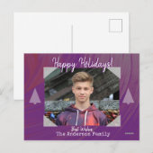 Foto Briefkaart met Paarse achtergrond (Voorkant / Achterkant)