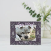 Foto Briefkaart met  Paisley Background (Staand voorkant)