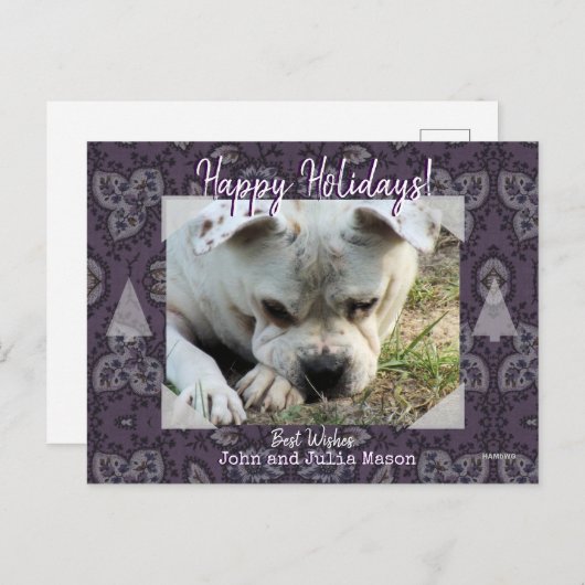 Foto Briefkaart met  Paisley Background (Voorkant / Achterkant)