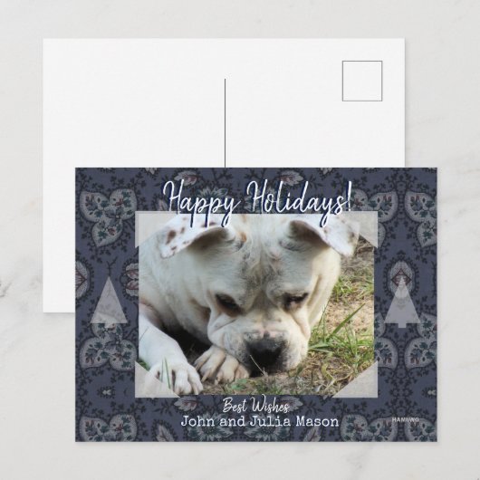 Foto Briefkaart met  Paisley Background (Voorkant / Achterkant)