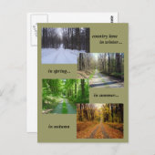 Foto briefkaart 'Seizoenen in het land' (Voorkant / Achterkant)