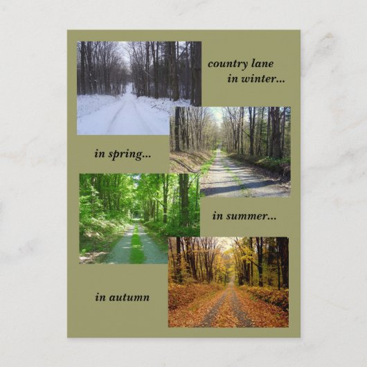 Foto briefkaart 'Seizoenen in het land' (Voorkant)