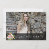 Foto: Bright Flowers Boho Floral Retirement Party Kaart (Achterkant)