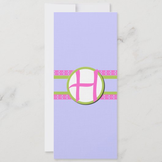 Foto: Bright Pink en Limoen Trim Wedding Uitnodigi Kaart (Achterkant)