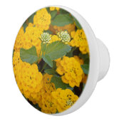 Foto: Bright Yellow Lantana Flowers Keramische Knop (Rechts)