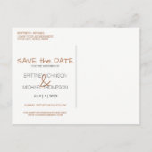 Foto Bronze Glitter Save the Date Briefkaart (Achterkant)