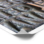 Foto Bronze Plaque Jesus Sagrada Familia Poster (Hoek)