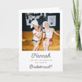 Foto bruidsmeisje voorstel gevouwen Kaart (Voorkant)