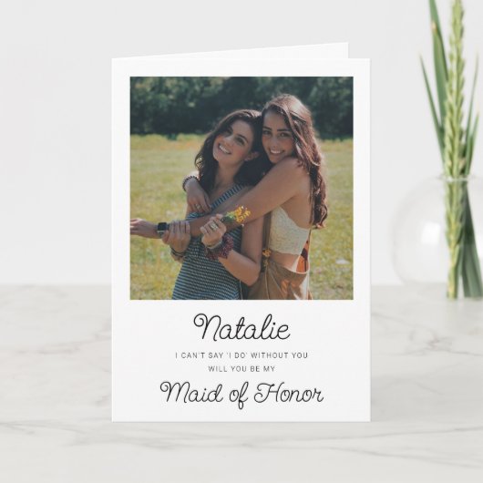 Foto bruidsmeisje voorstel kaart (Voorkant)