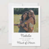 Foto bruidsmeisje voorstel plat kaart (Voorkant)