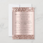 Foto Bruidsuitnodiging Roze Goud Glitters Afstuder Kaart (Voorkant)