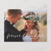 Foto bruiloft bedankt Briefkaart (Voorkant)