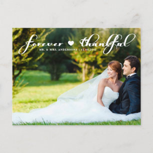 Foto bruiloft bedankt Briefkaart