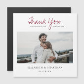 Foto bruiloft Bedankt Magnet (Voorkant / Achterkant)