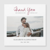 Foto bruiloft Bedankt Magnet (Voorkant)