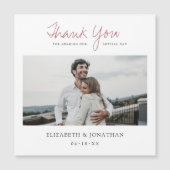 Foto bruiloft Bedankt Magnet (Voorkant)