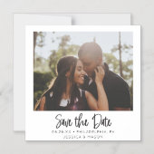 foto-bruiloft bespaart de datum-magneet magnetische uitnodiging (Voorkant)