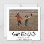 foto-bruiloft bespaart de datum-magneet magnetische uitnodiging (Voorkant)