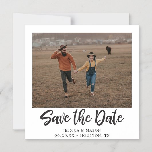  foto-bruiloft bespaart de datum-magneet magnetische uitnodiging (Voorkant)