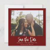 foto-bruiloft bespaart de datum-magneet magnetische uitnodiging (Voorkant)