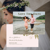 Foto Bruiloft Bewaar de datum Boho Blush Roze Save The Date