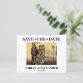 Foto Bruiloft Bewaar de datum Briefkaart (Staand voorkant)