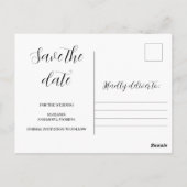 Foto Bruiloft Bewaar de datum Briefkaart (Achterkant)