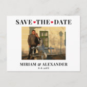 Foto Bruiloft Bewaar de datum Briefkaart (Voorkant)