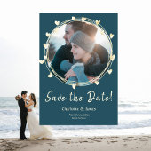 Foto Bruiloft Bewaar de datum Gouden Harten Save The Date