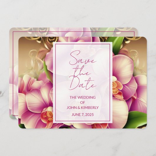 foto bruiloft Bewaar de datum Kaart (Voorkant / Achterkant)