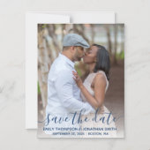 Foto-bruiloft bewaart de Date Magnets bij de marin Magnetische Uitnodiging (Voorkant)