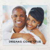 Foto Bruiloft Bruids Party Verloving Jubileum Sparkling Wijnetiket (Enkel label)