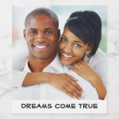 Foto Bruiloft Bruids Party Verloving Jubileum Wijn Etiket (Enkel label)