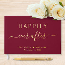 Foto Bruiloft Burgundy Happily Ever After