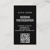 Foto Bruiloft Collage Fotograaf QR Code Lijst Visitekaartje (Achterkant)