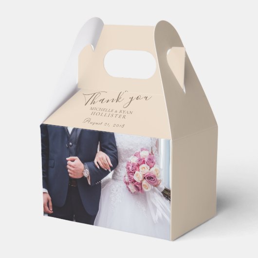 Foto bruiloft Dank je  Bedankdoosjes (Voorkant Zijde)