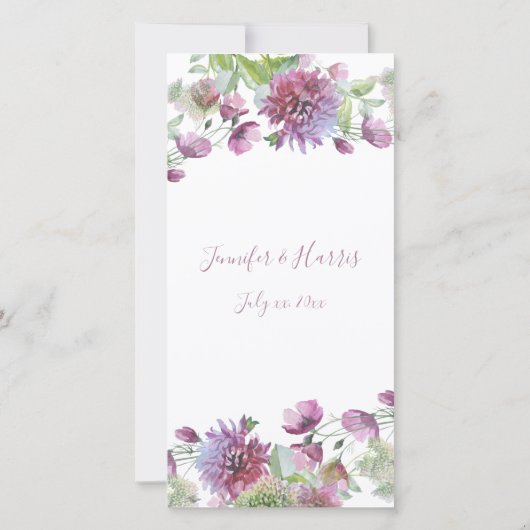 Foto Bruiloft Dank Je Zomer In Bloei Bedankkaart (Achterkant)