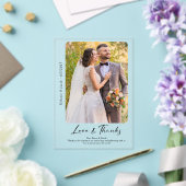 Foto bruiloft Dank u duidelijk Acryl Uitnodigingen (Insitu (Huwelijk))