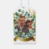 FOTO bruiloft dank u eucalyptus laat cadeau Cadeaulabel (Voorkant)