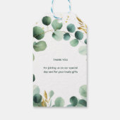 FOTO bruiloft dank u eucalyptus laat cadeau Cadeaulabel (Achterkant)