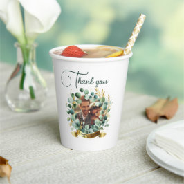 FOTO bruiloft dank u eucalyptus laat cadeau Papieren Bekers