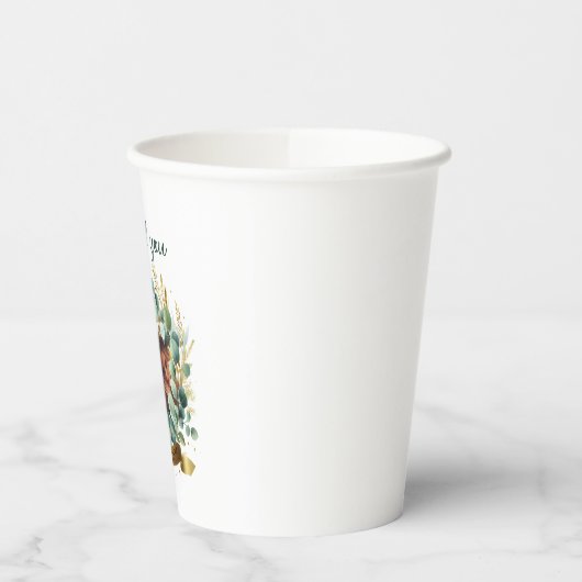 FOTO bruiloft dank u eucalyptus laat cadeau Papieren Bekers (Links)